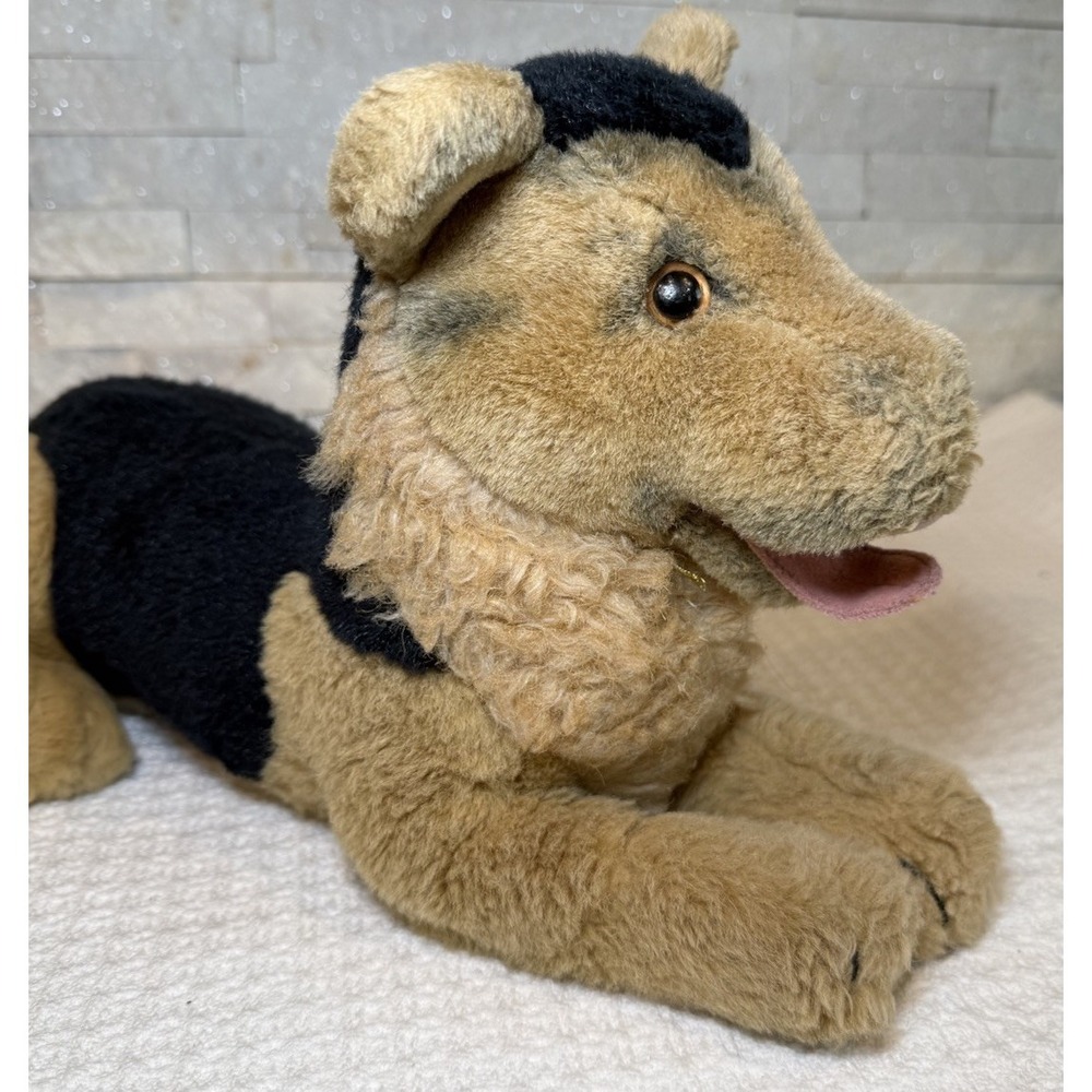 Vintage Soft Classics German Shepherd Plush Dog Stuffed Animal 19" Tan Black